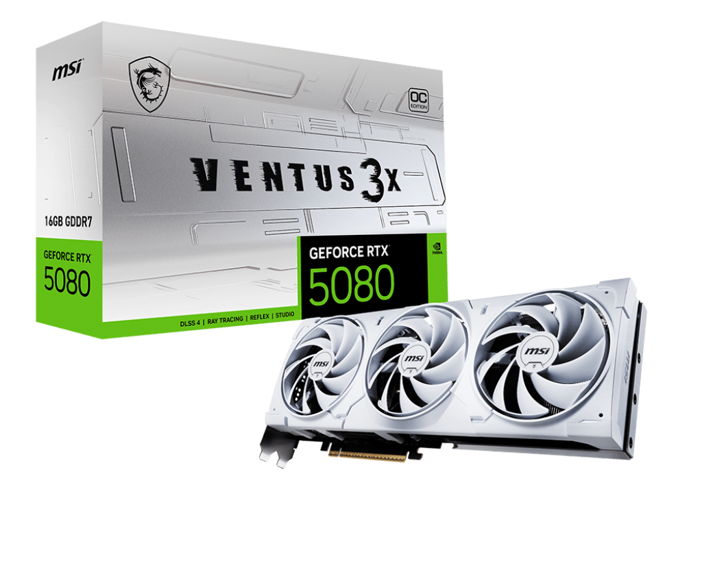 GeForce RTX 5080 16G VENTUS 3X OC WHITE - Boutique en ligne officielle de MSI France