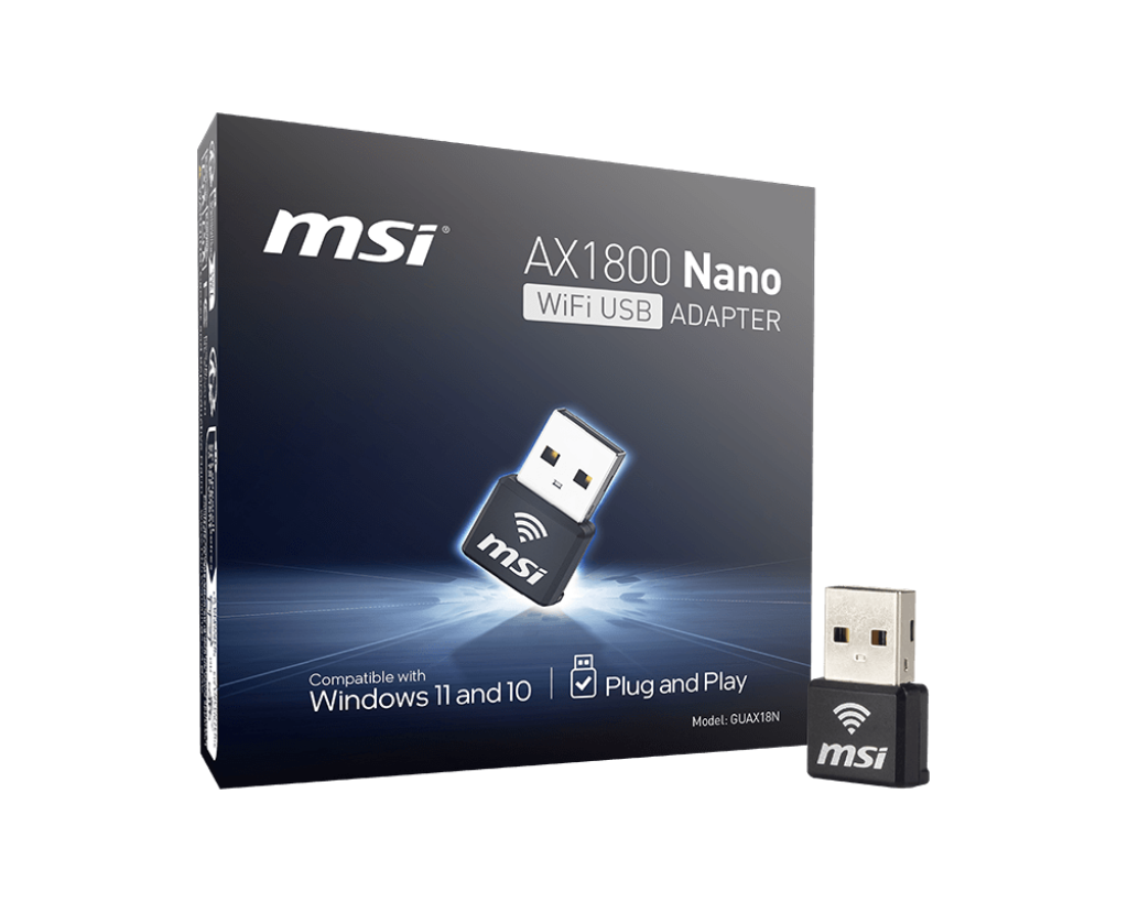 AX1800 Nano WiFi USB Adapter - Boutique en ligne officielle de MSI France