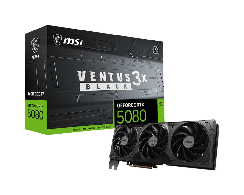 MSI GeForce RTX 5080 16G VENTUS 3X BLACK - Boutique en ligne officielle de MSI France