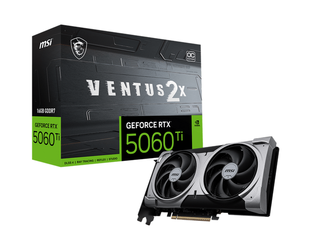 GeForce RTX 5060 Ti 16G VENTUS 2X OC PLUS - Boutique en ligne officielle de MSI France