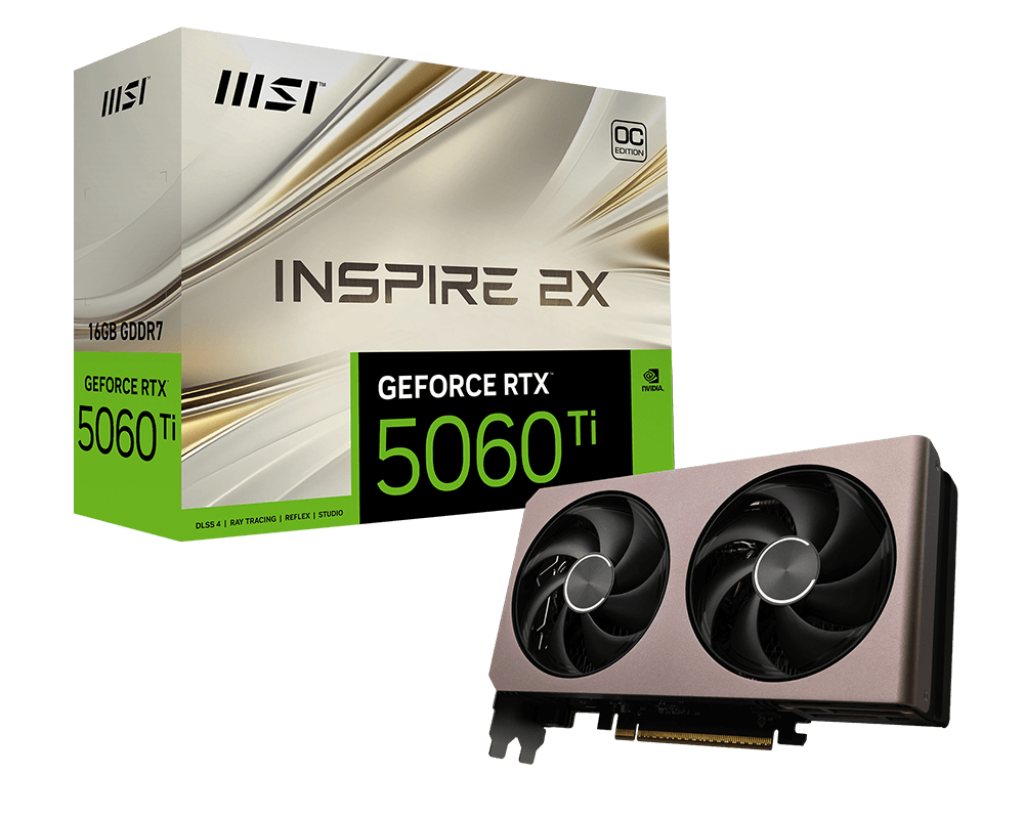 GeForce RTX 5060 Ti 16G INSPIRE 2X OC - Boutique en ligne officielle de MSI France