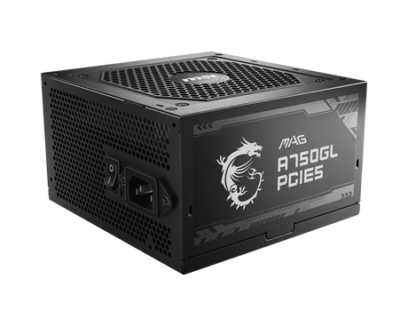 MAG A750GL PCIE5 : Alimentation, 750W, 80 Plus Gold, ATX 3.0, Support GPU - Boutique en ligne officielle de MSI France