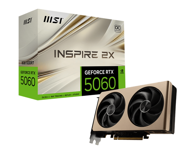GeForce RTX 5060 8G INSPIRE 2X OC - Boutique en ligne officielle de MSI France