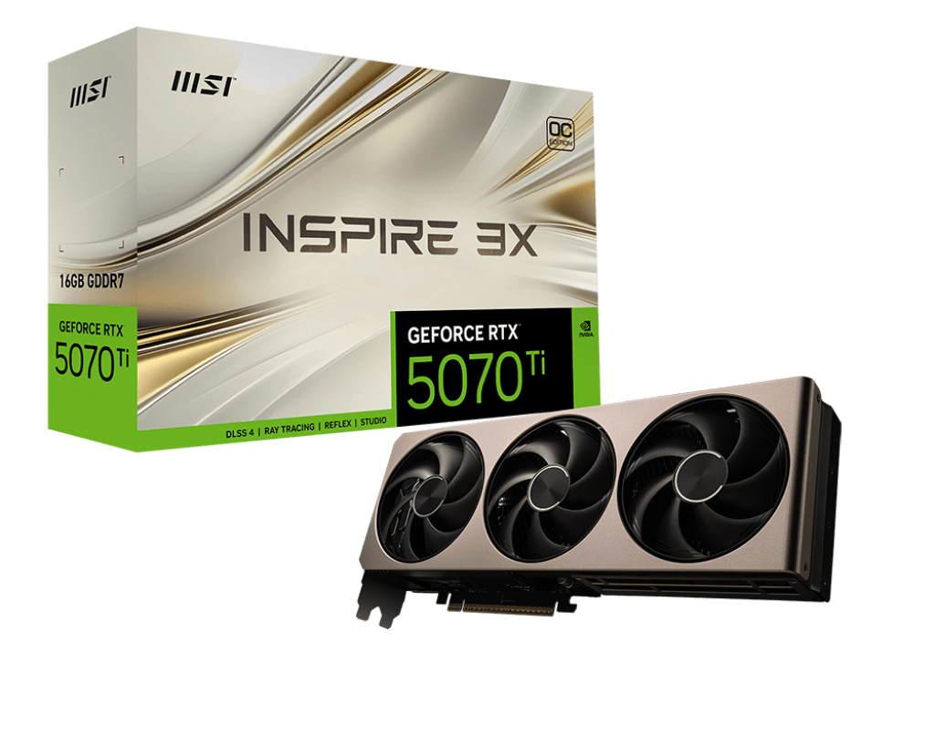 GeForce RTX 5070 Ti 16G INSPIRE 3X OC - Boutique en ligne officielle de MSI France