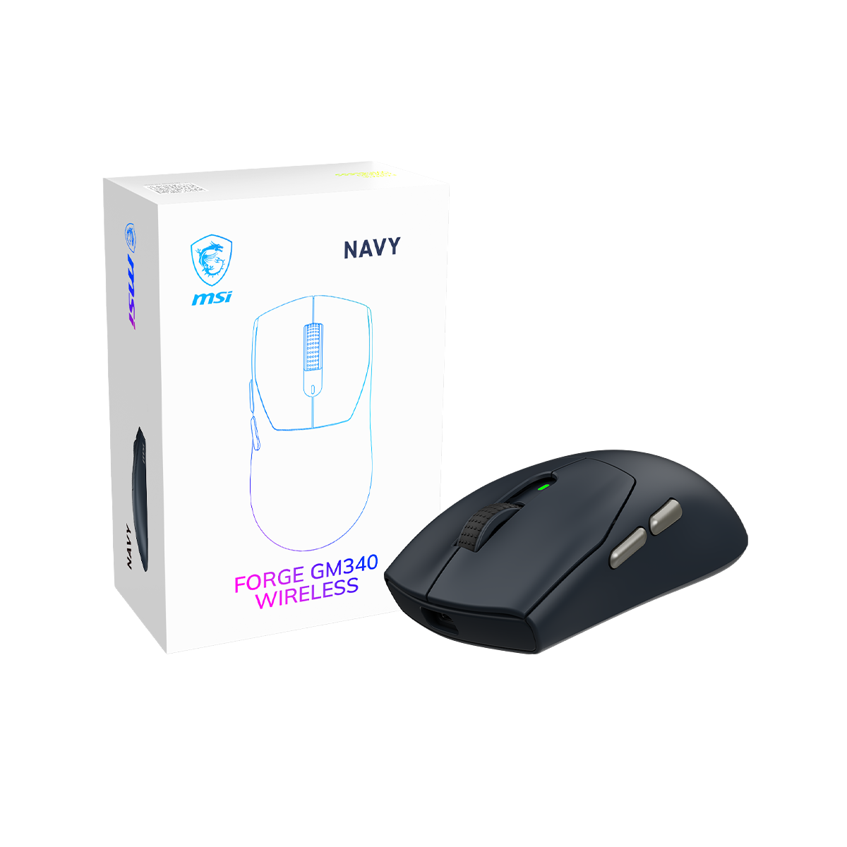 MSI FORGE GM340 WIRELESS NAVY - Boutique en ligne officielle de MSI France