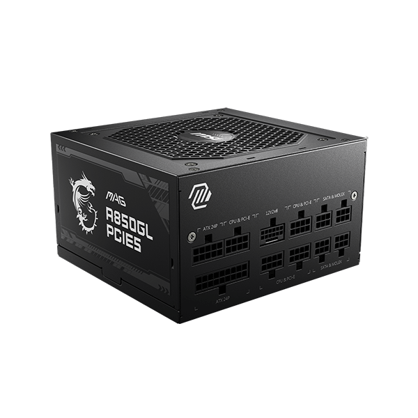 MAG A850GL PCIE5 :  Alimentation, 850W, 80 Plus Gold, ATX 3.0, Support GPU - Boutique en ligne officielle de MSI France