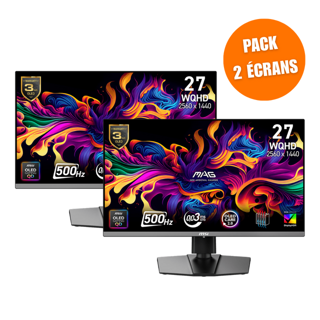 MSI MAG 272QP QD-OLED X50 - Pack de 2 - Boutique en ligne officielle de MSI France