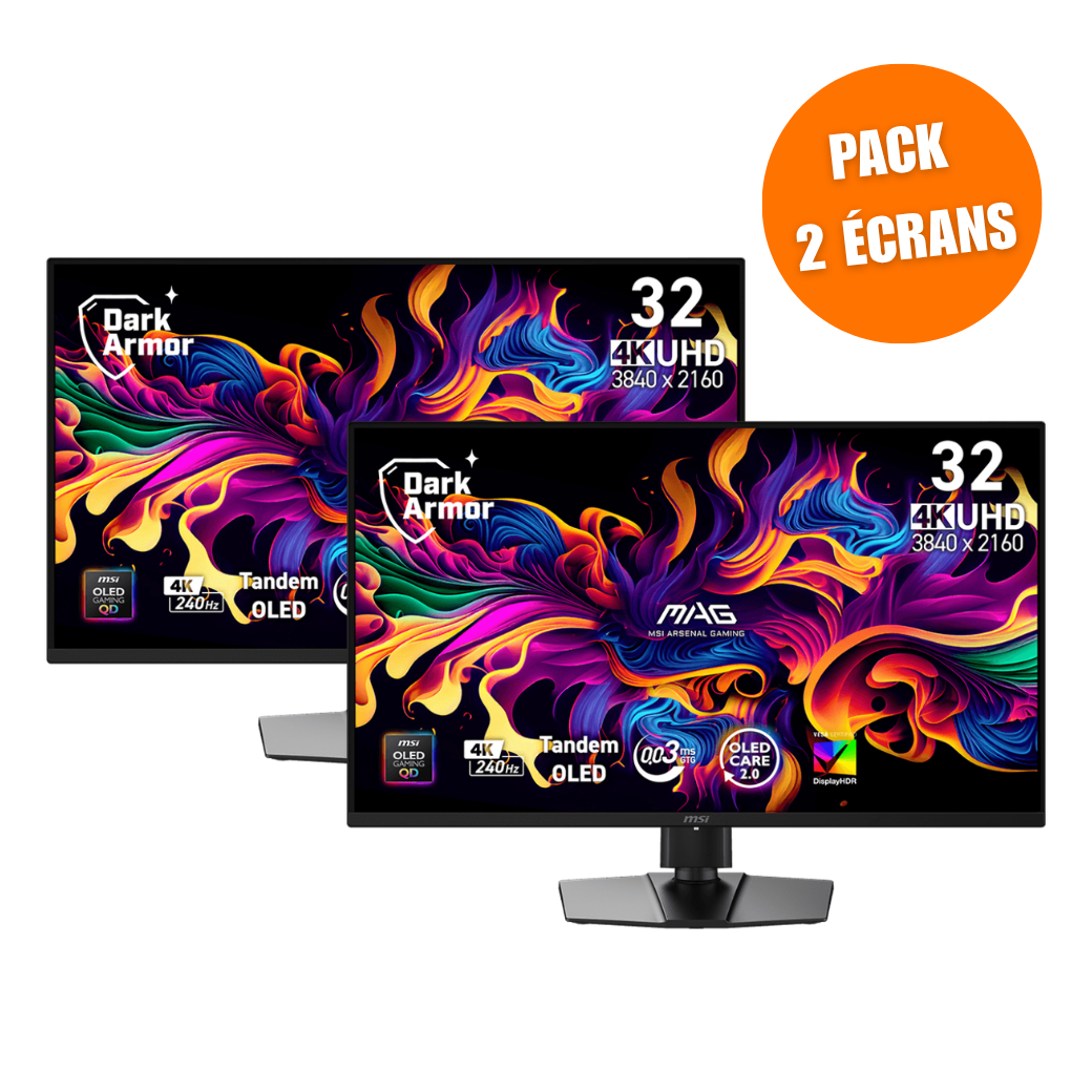 MSI MAG 321UP QD-OLED X24 - Pack de 2 - Boutique en ligne officielle de MSI France
