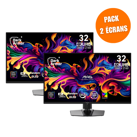 MSI MAG 321UP QD-OLED X24 - Pack de 2 - Boutique en ligne officielle de MSI France