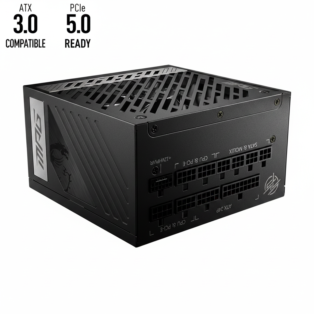 MPG A1000G PCIE5 : Alimentation, 1000W, 80 Plus Gold, ATX 3.0, Support GPU - Boutique en ligne officielle de MSI France